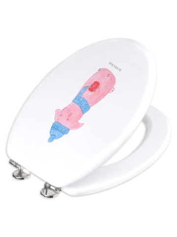 Mr. & Mrs. Panda Klobrille Schwein Glühwein ohne Spruch in Weiß