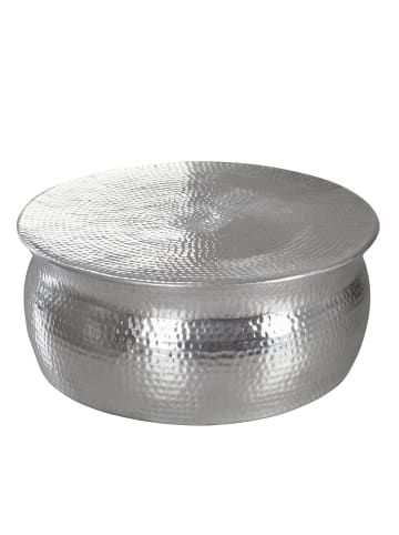 FineBuy Couchtisch in Silber / Aluminium / 75x75x31