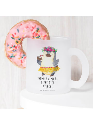 Mr. & Mrs. Panda Teetasse Pinguin Kokosnuss mit Spruch in Transparent