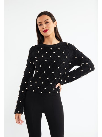 faina Damen Strickpullover in schwarz