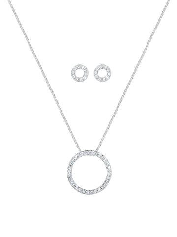 Elli Schmuckset 925 Sterling Silber Geo, Kreis in Silber