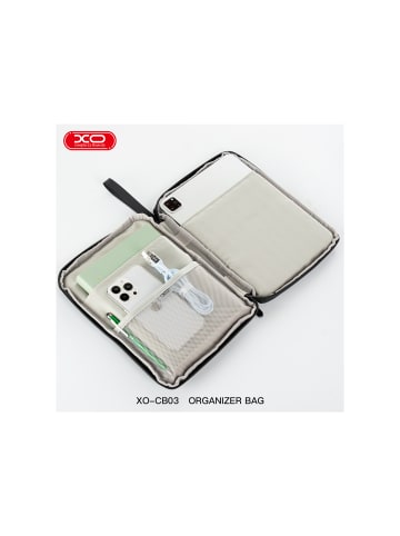 XO Tablet-Tasche CB03 10,9" grau - Organizer Bag mit Fächern in Grau