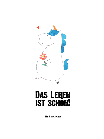 Mr. & Mrs. Panda Thermo-Trinkflasche Einhorn Spaziergang mit Spruch in Weiß