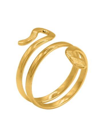 Steel_Art Ring mit Schlange Damen Macer goldfarben in Goldfarben