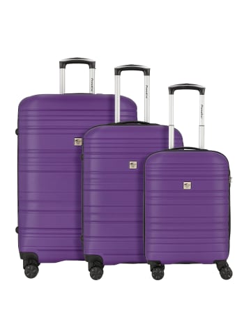 Check.In Paradise 4 Rollen Kofferset 3-teilig in aubergine