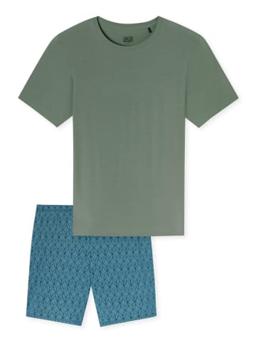 Schiesser Pyjama kurz für Herren in khaki