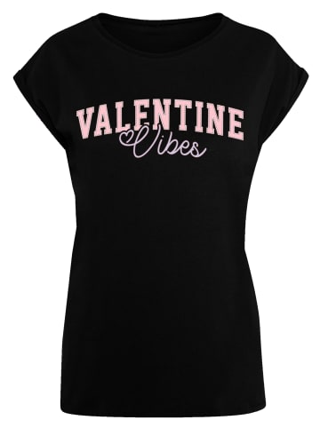 F4NT4STIC Extended Shoulder T-Shirt Valentinstag Valentine Vibes in schwarz