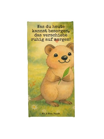 Mr. & Mrs. Panda Handtuch Quokka Happy Design mit Spruch in Weiß