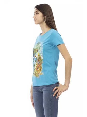 Trussardi Action Hellblau Hell Blau Baumwolle Damen T-Shirt