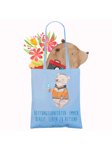 Mr. & Mrs. Panda Tasche Rettungssanitäter Held mit Spruch in Sky Blue