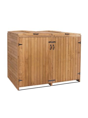 MCW XL 2er-/4er-Mülltonnenverkleidung H74, erweiterbar, Braun