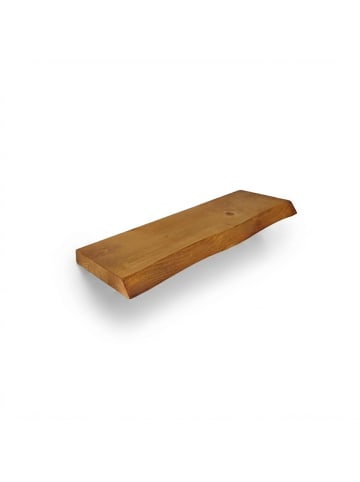 relaxdays Wandregal "Baumkante" in Braun - (B)70 x (H)3 x (T)22 cm