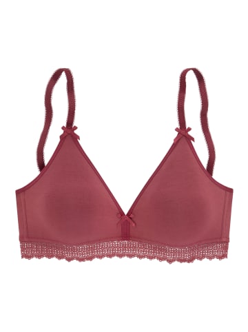 PETITE FLEUR Bralette-BH in rot+weiß