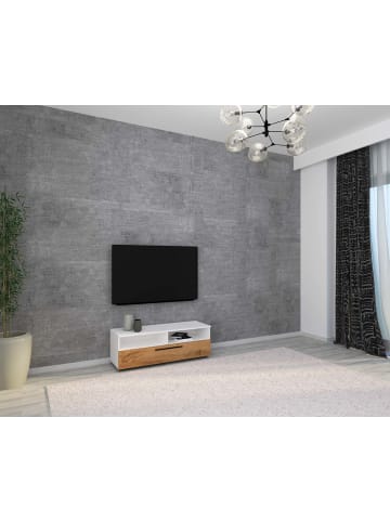 ebuy24 TV Tisch ArilaL 15 Weiß 115 x 40 cm