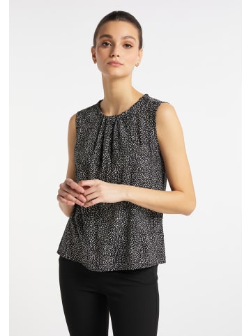 DreiMaster Damen Blusentop in Schwarz Wollweiss