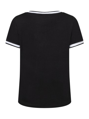 More & More Blusenshirt mit Kontrastabschlüssen in black