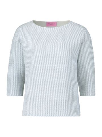 Betty Barclay Sweatshirt mit Struktur in Weiß/Blau