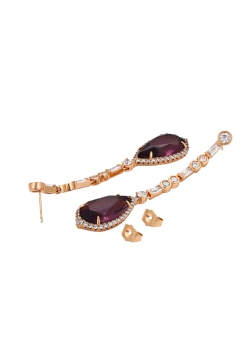 faina Women Earrings in Rose Gold Purple