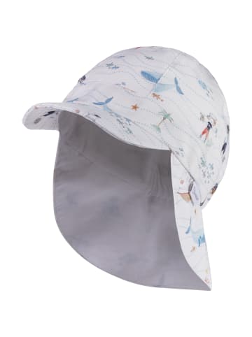 Sterntaler Schirmmütze mit Nackenschutz Maritim in weiß