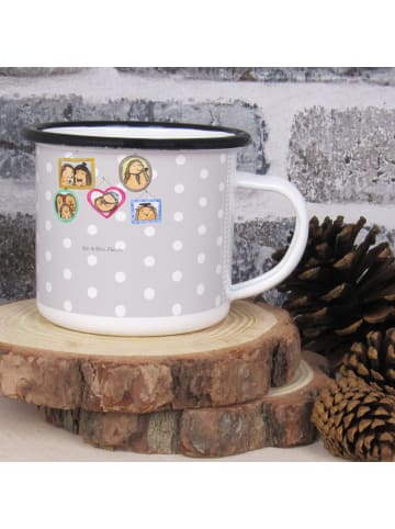 Mr. & Mrs. Panda Outdoor Becher Igel Familie ohne Spruch in Grau Pastell