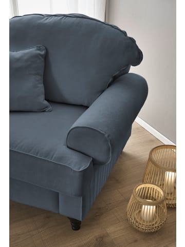 Furn.Design Sessel blau Landhaus, Loungesessel 110 cm