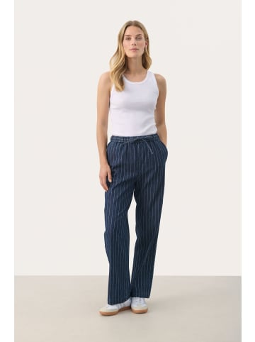 PART TWO Casual Hose JoaninaPW Relaxed fit in Stripe Dark Denim