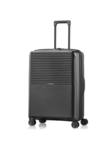 Pack Easy Jet 4 Rollen Trolley 64 cm mit Dehnfalte schwarz