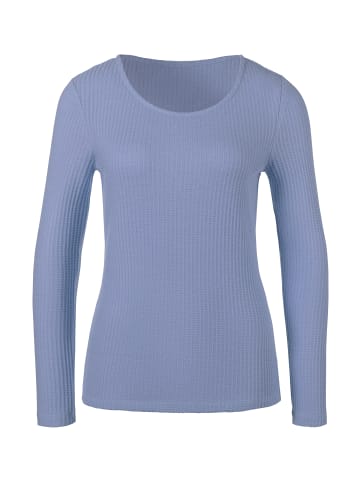 LASCANA Langarmshirt in hellblau