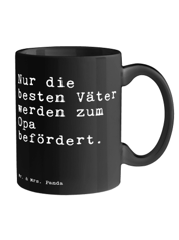 Mr. & Mrs. Panda Bürotasse Nur die besten Väter... mit Spruch in Schwarz