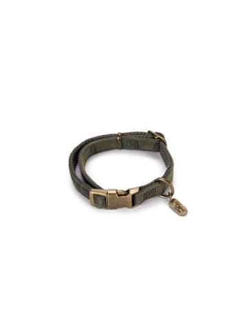 Designed By Lotte Designed by Lotte Hundehalsband Velura grün  - 15 mm, L: 26 - 40 cm