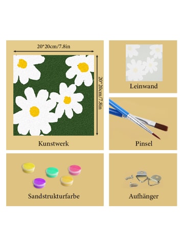 ARTNANAS Exlusive 3D-Strukturmalerei Set -Margeriten