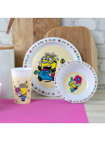 Geda Labels Kindergeschirr Minions Bellospring 3teilig in Beige - 21,5x21,5x8,5