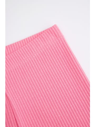 Coccodrillo Gerippte Leggings mit langem Bein in rosa