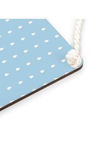 Mr. & Mrs. Panda Schild Hummer Weizen ohne Spruch in Blau Pastell