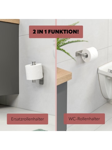 bremermann Toilettenpapierhalter 2in1 ca. 4,5 x 17 x 9 cm (B/H/T)
