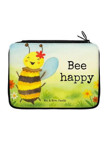 Mr. & Mrs. Panda Bleistiftetui Biene Happy Design mit Spruch in Weiß