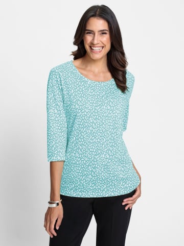 WITT WEIDEN Shirt in weiß-ozean-bedruckt