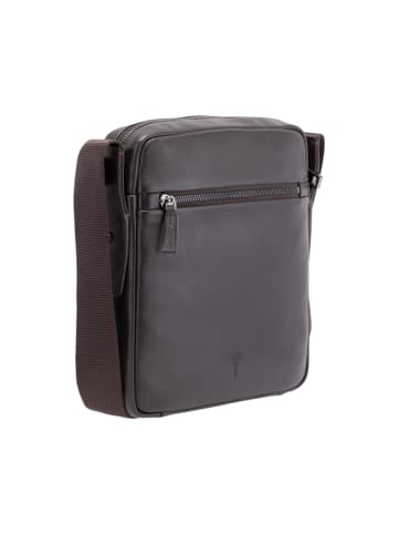 JOOP! Schultertasche 'Orvieto Remus in Dunkelbraun 21,00 x 25,00 x 5,00 cm'