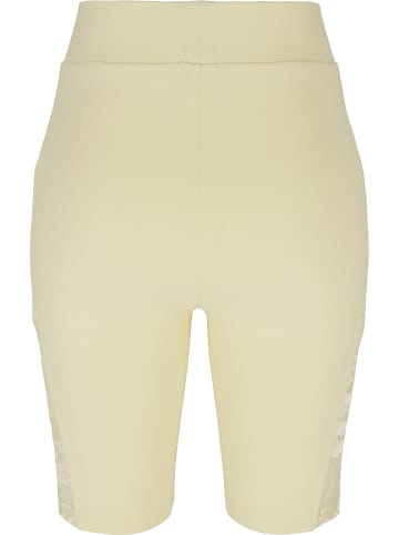 Urban Classics Urban Classics Damen Ladies High Waist Lace Inset Cycle Shorts in softyellow