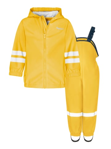 Playshoes Regen-Set Latzhose Basic in gelb