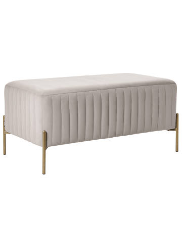 Beliani Bettbank UTAH in Beige/Gold - (W) 91 x (H) 43 x (L) 47 cm