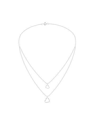 Alexander York Kette Layering-Look HERZ in 925 Sterling Silber