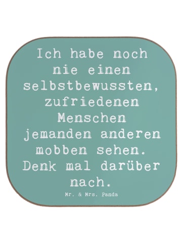 Mr. & Mrs. Panda Bierdeckel Spruch Mobbing bewältigen mit Spruch in Meeresbrise
