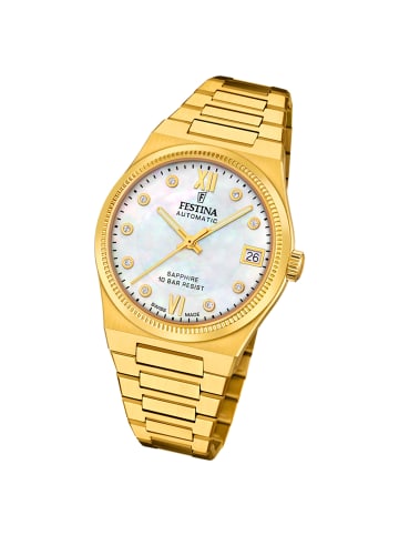 Festina Analog-Armbanduhr Festina Swiss Made gold mittel (ca. 35mm)