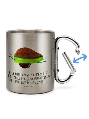 Mr. & Mrs. Panda Haferl Avocado Yoga mit Spruch in Silber