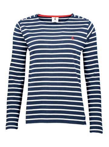 Wind Sportswear Langarm T-Shirt gestreift in navy-weiß