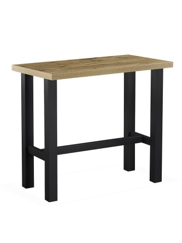 DUBI Möbel Bartisch LOTTE in Natureiche-Optik - (B)120 x (H)105 x (T)60 cm