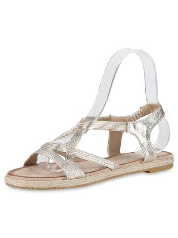 VAN HILL Riemchensandalen Evelyn in Gold