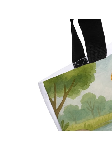 Mr. & Mrs. Panda Tote Bag Otter Bauch Design ohne Spruch in Weiß