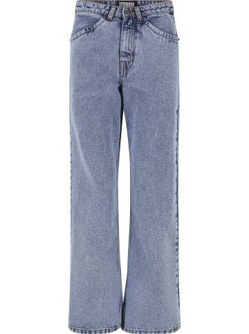 Urban Classics Urban Classics Damen Ladies Cropped Straight Leg Denim Pants in tinted lightblue washed